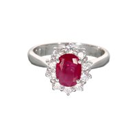 Vicenza - Piazzetta Palladio 2 - Ring Crivelli Woman RUBINO in White Gold Rubino 1.42 Ct 024-0530C RB - 024-0530C RB